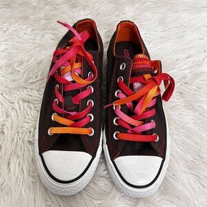 Converse Unisex Multi Color Tongue Athletic Shoe Sneaker 129052F Brown Women's 8